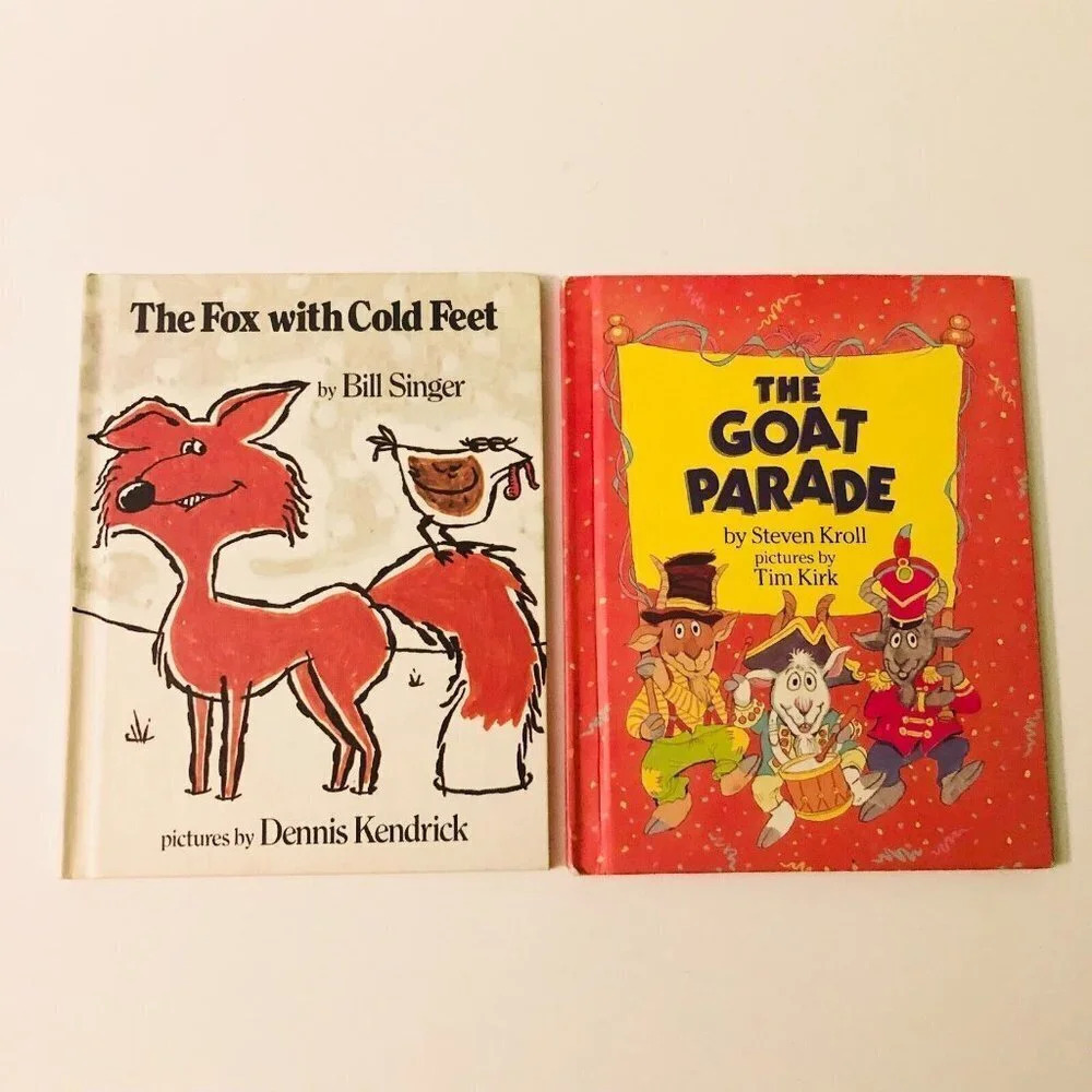 Lot of 2 Vtg Books The Fox With Cold Feet and The Goat Parade